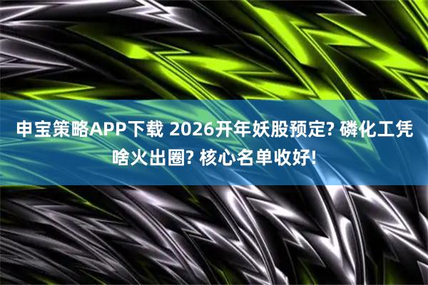 申宝策略APP下载 2026开年妖股预定? 磷化工凭啥火出圈? 核心名单收好!